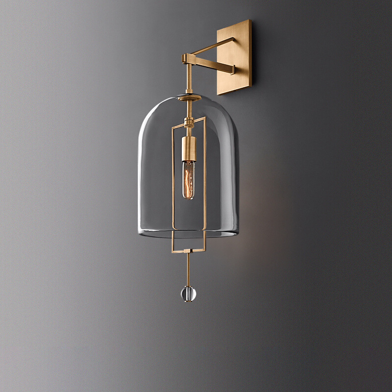 RH designer's all copper wall lamp